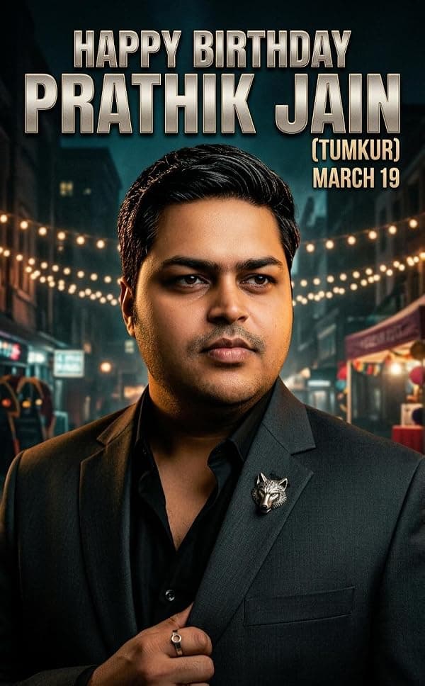 HBD Prathik Jain Tumkur March 19 poster