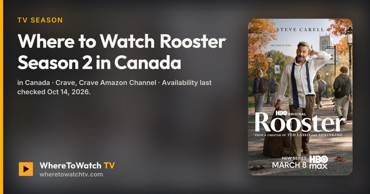 Where to Watch Rooster Season 2 in Canada | WhereToWatchTV